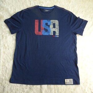 Tommy Hilfiger Blue USA T-Shirt Size X-Large